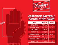 Rawlings Youth Prodigy Fastpitch Batting Gloves