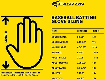 EASTON 11.5 Adults' Mav GT Locked-In Batting Gloves