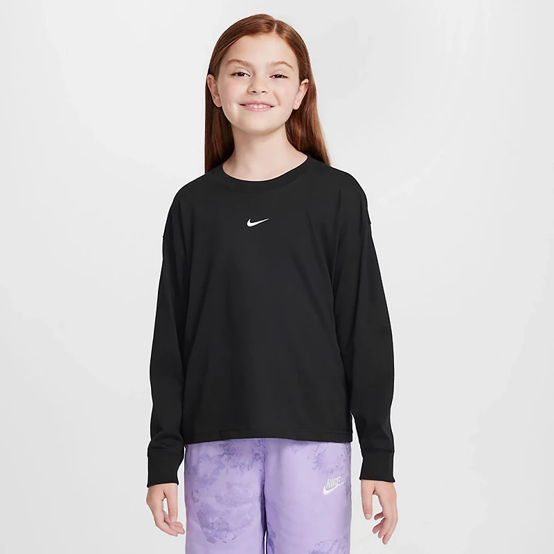 Nike Girls' Boxy Essential LBR Long Sleeve T-shirt