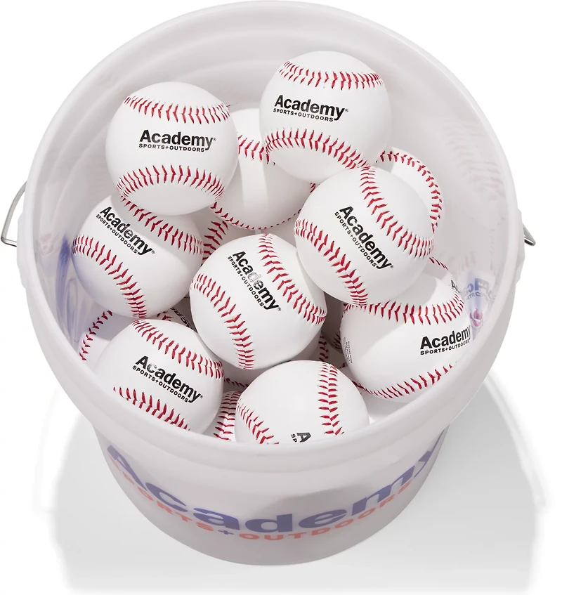 Academy Sports + Outdoors Practice Baseballs Bucket 24 Pack