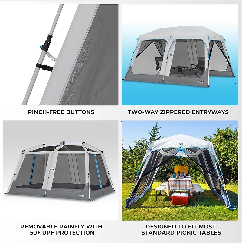 CORE Equipment 12 ft x 10 ft Lighted Instant Screen House