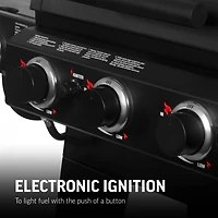 Char-Griller Texas Trio 3-Burner Gas and Charcoal Grill and Smoker