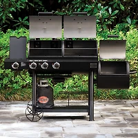 Char-Griller Texas Trio 3-Burner Gas and Charcoal Grill and Smoker