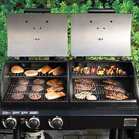 Char-Griller Texas Trio 3-Burner Gas and Charcoal Grill and Smoker