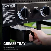 Char-Griller Flat Iron 3-Burner Gas Griddle with Lid