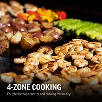 Char-Griller Flat Iron 4-Burner Gas Griddle with Lid