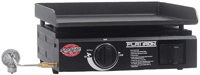 Char-Griller Flat Iron Portable Gas Griddle