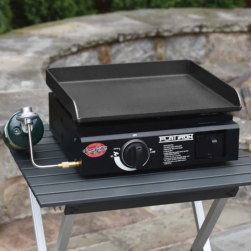 Char-Griller Flat Iron Portable Gas Griddle