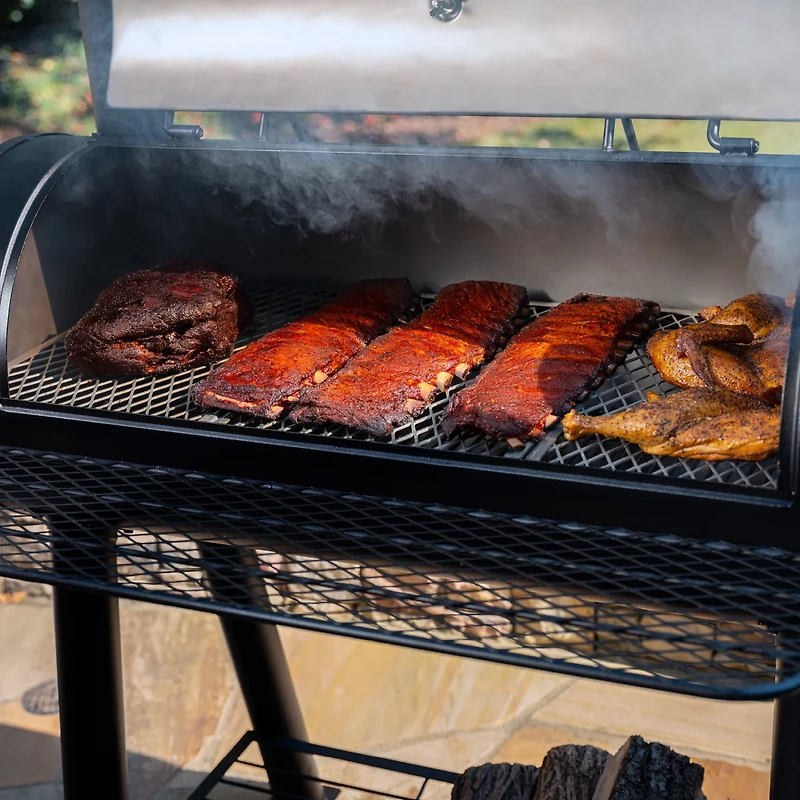 Char-Griller Competition Pro Barrel Grill and Offset Smoker