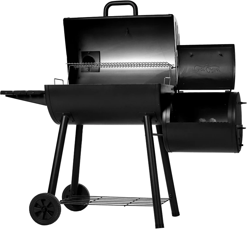 Char-Griller Smokin Pro Barrel Charcoal Grill and Offset Smoker