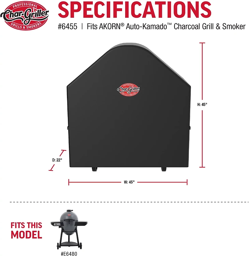 Char-Griller AKORN Auto-Kamada Grill Cover