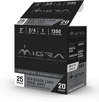Migra Waterfowl 20 Gauge Shotshells - 25 Rounds