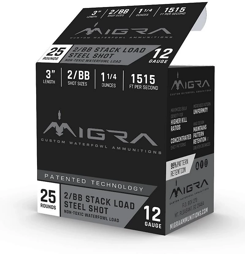 Migra Custom Waterfowl 12 Gauge Shotshells - 25 Rounds