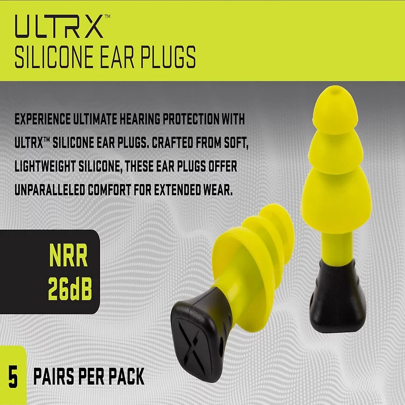 Allen Company ULTRX Silicone Ear Plugs 5-Pack