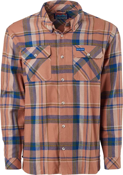 BURLEBO Men's Flannel Button Up Shirt