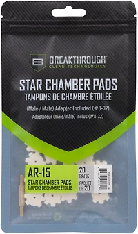 Breakthrough Clean Technologies 8-32 Threads (Male/Male) AR-15 Chamber Star Pads 20-Pack
