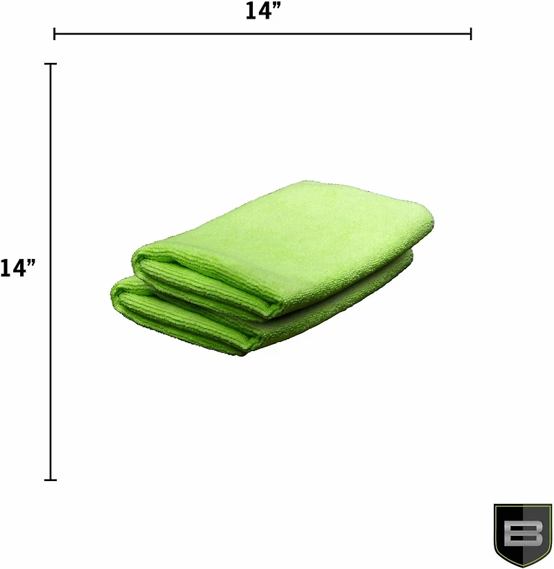 Breakthrough Clean Technologies 14 in Square Microfiber Cleaning Cloths 2-Pack