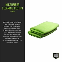 Breakthrough Clean Technologies 14 in Square Microfiber Cleaning Cloths 2-Pack