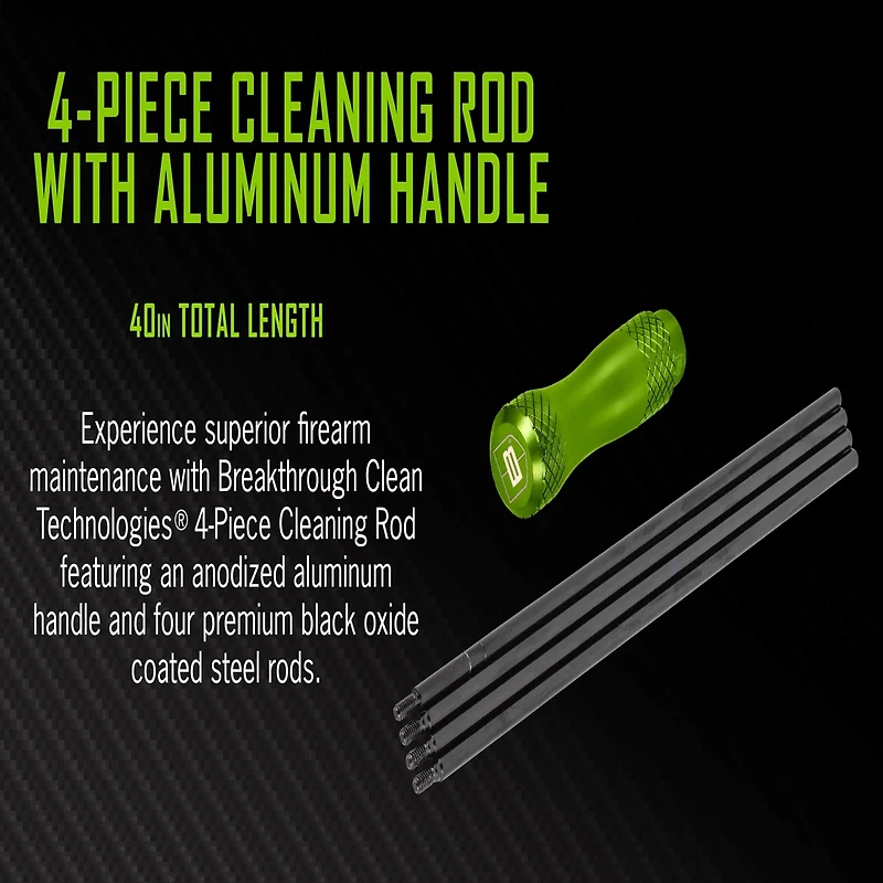Breakthrough Clean Technologies 40 in L 4-Piece Cleaning Rod with Aluminum Handle