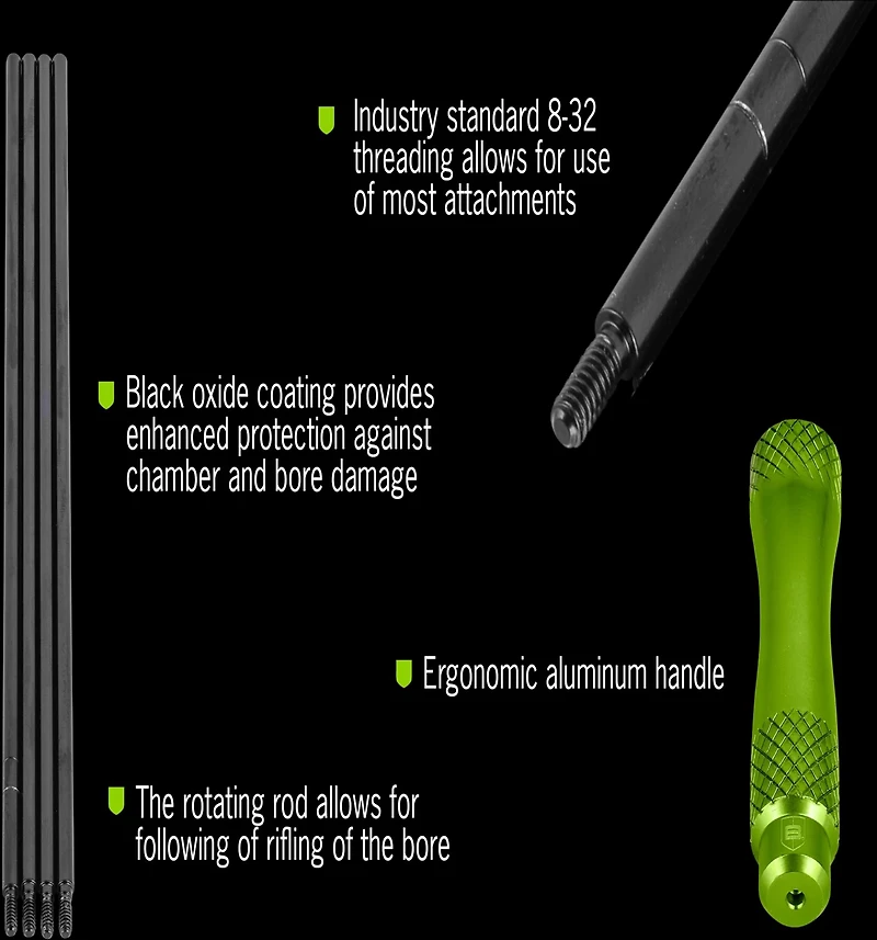 Breakthrough Clean Technologies 40 in L 4-Piece Cleaning Rod with Aluminum Handle