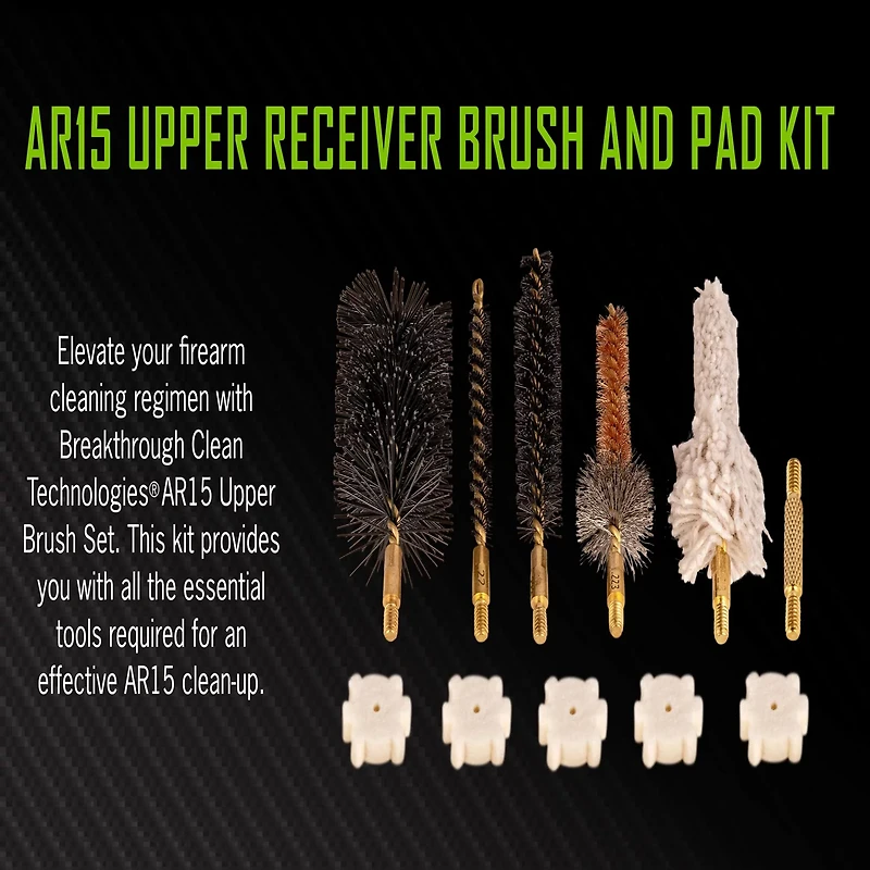 Breakthrough Clean Technologies AR-15 Upper Brush Set with Chamber Pads