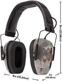 ULTRX Bionic Electronic Veil Tac Gray Camo Earmuffs