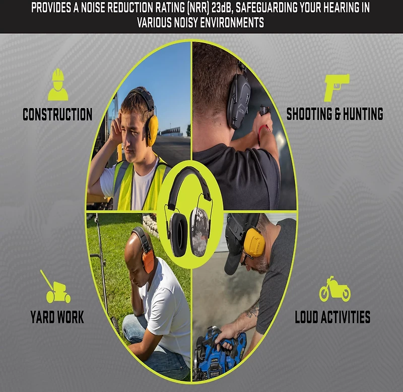 ULTRX Shield Passive Veil Tac Gray Camo Earmuffs