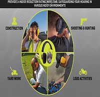 ULTRX Shield Passive Veil Tac Gray Camo Earmuffs