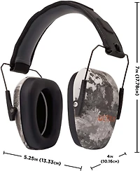 ULTRX Shield Passive Veil Tac Gray Camo Earmuffs