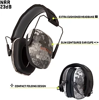 ULTRX Shield Passive Veil Tac Gray Camo Earmuffs