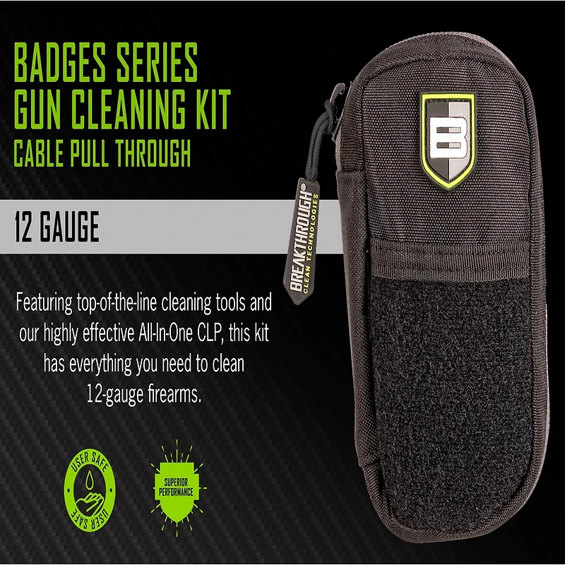 Breakthrough Clean Technologies Badge Series Pull-Through Cleaning Kit with Molle Pouch