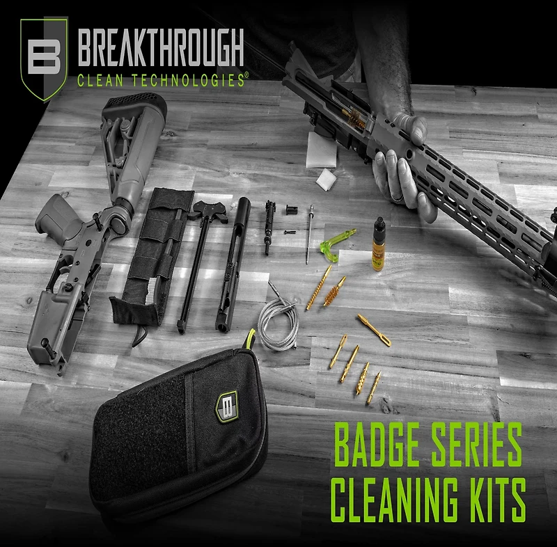 Breakthrough Clean Technologies Badge Series Rod and Pull-Through Cleaning Kit with Molle Pouch