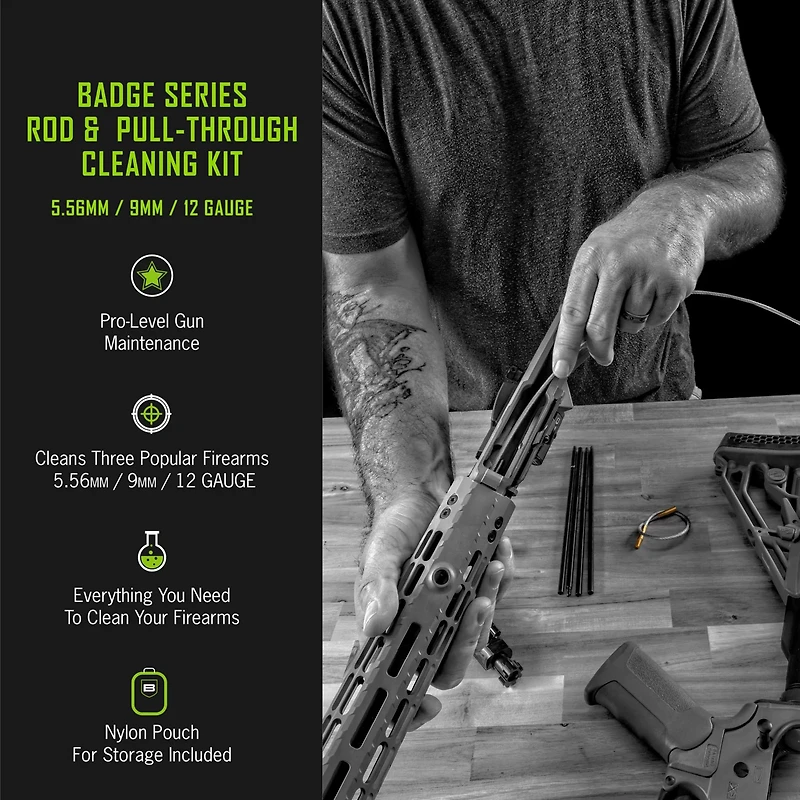 Breakthrough Clean Technologies Badge Series Rod and Pull-Through Cleaning Kit