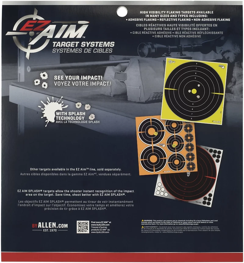 Allen Company EZ Aim Splash 12 in Square Reactive Paper Shooting Targets 12-Pack