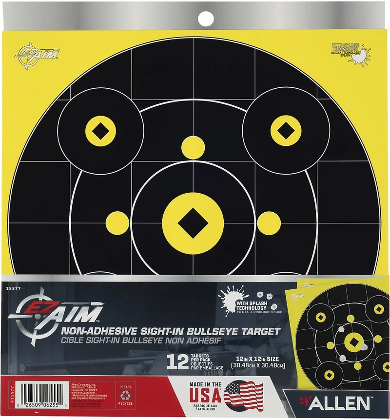 Allen Company EZ Aim Splash 12 in Square Reactive Paper Shooting Targets 12-Pack