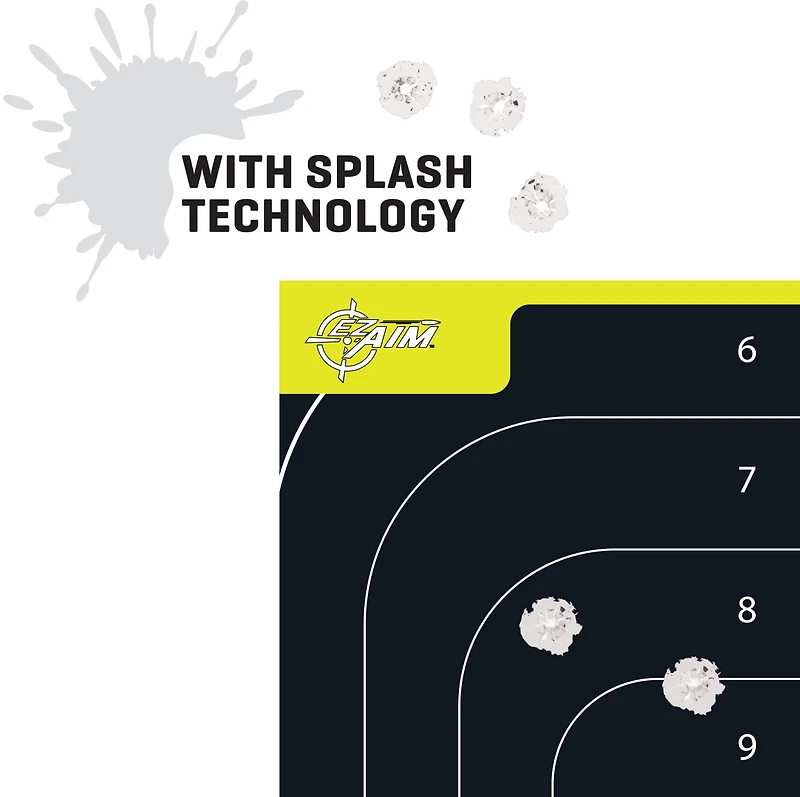 Allen Company EZ Aim Splash 12.5 in W x 18.25 in H Reactive Paper Shooting Targets 8-Pack