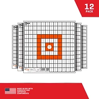 Allen Company EZ Aim 12 in Square Paper Shooting Targets with Sight-in Grids 12-Pack