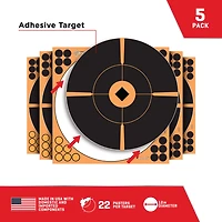 Allen Company EZ Aim 12 in W x 12 in H Adhesive Splash Reactive Paper Shooting Targets 5-Pack