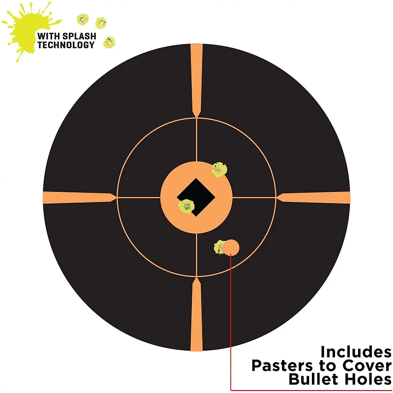 Allen Company EZ Aim 12 in W x 12 in H Adhesive Splash Reactive Paper Shooting Targets 5-Pack