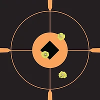 Allen Company EZ Aim 12 in W x 12 in H Adhesive Splash Reactive Paper Shooting Targets 5-Pack