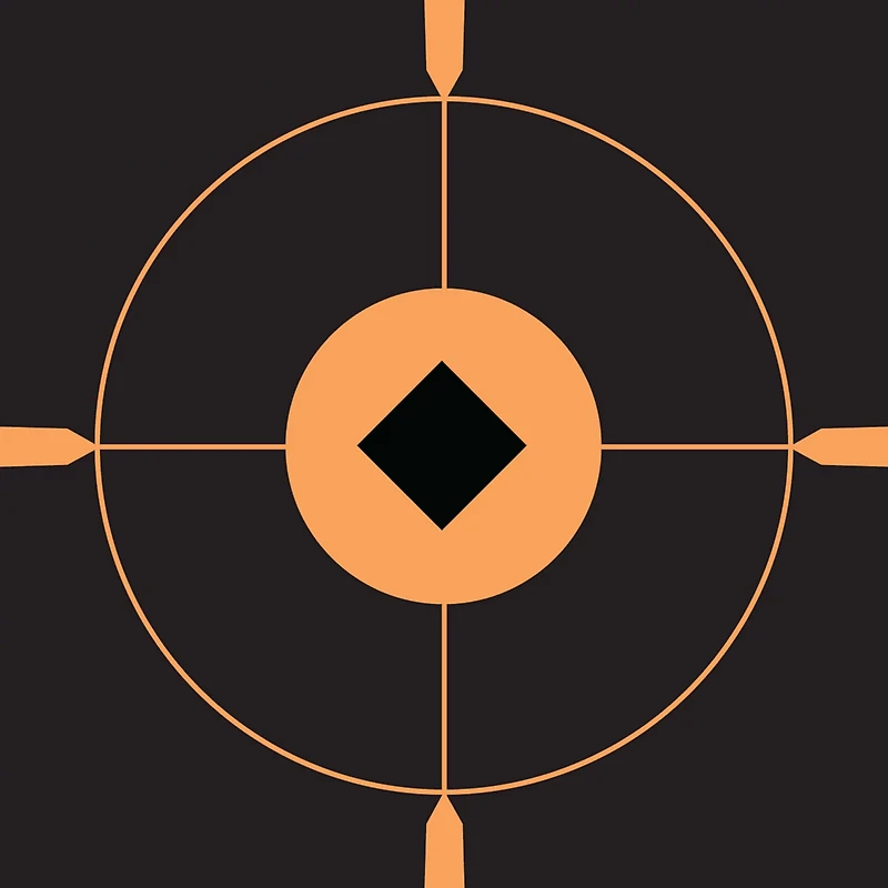 Allen Company EZ Aim 12 in W x 12 in H Adhesive Splash Reactive Paper Shooting Targets 5-Pack