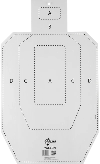 Allen Company EZ Aim Coroplast IPSC Silhouette 18 in x 30 in Shooting Target