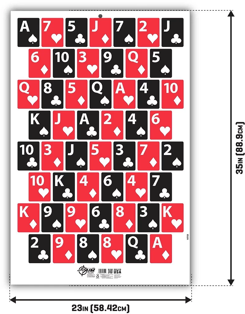 Allen Company EZ Aim Deck of Cards Shooting Target and Backer