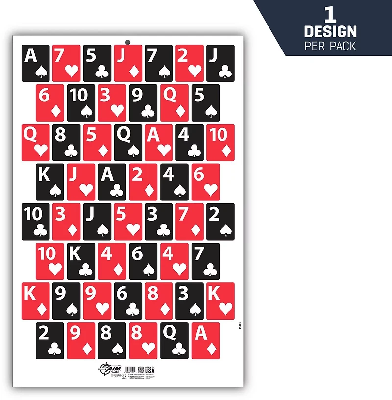 Allen Company EZ Aim Deck of Cards Shooting Target and Backer
