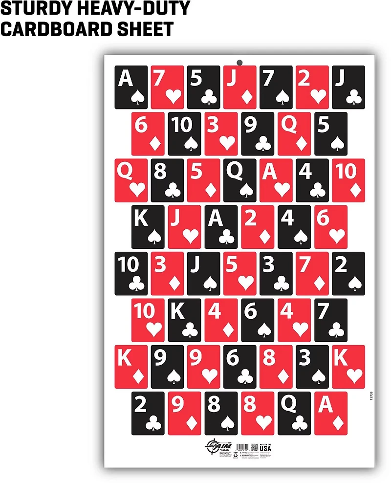 Allen Company EZ Aim Deck of Cards Shooting Target and Backer