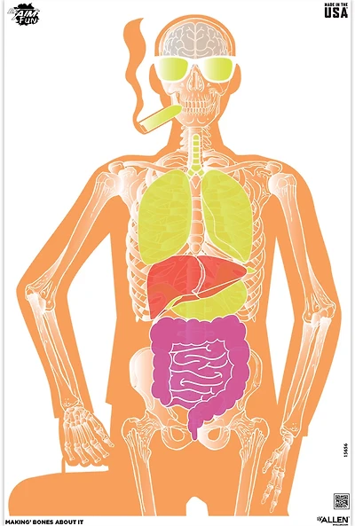 Allen Company EZ Aim Fun Makin' Bones About It Silhouette Paper Shooting Targets 3-Pack