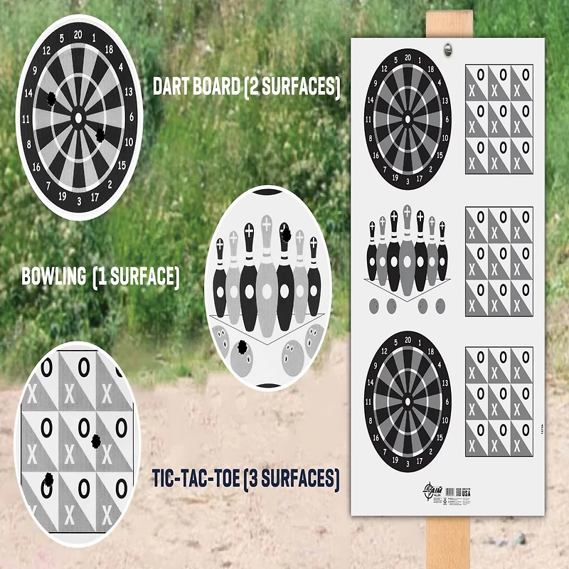 Allen Company EZ Aim Handgun Games Shooting Target and Backer