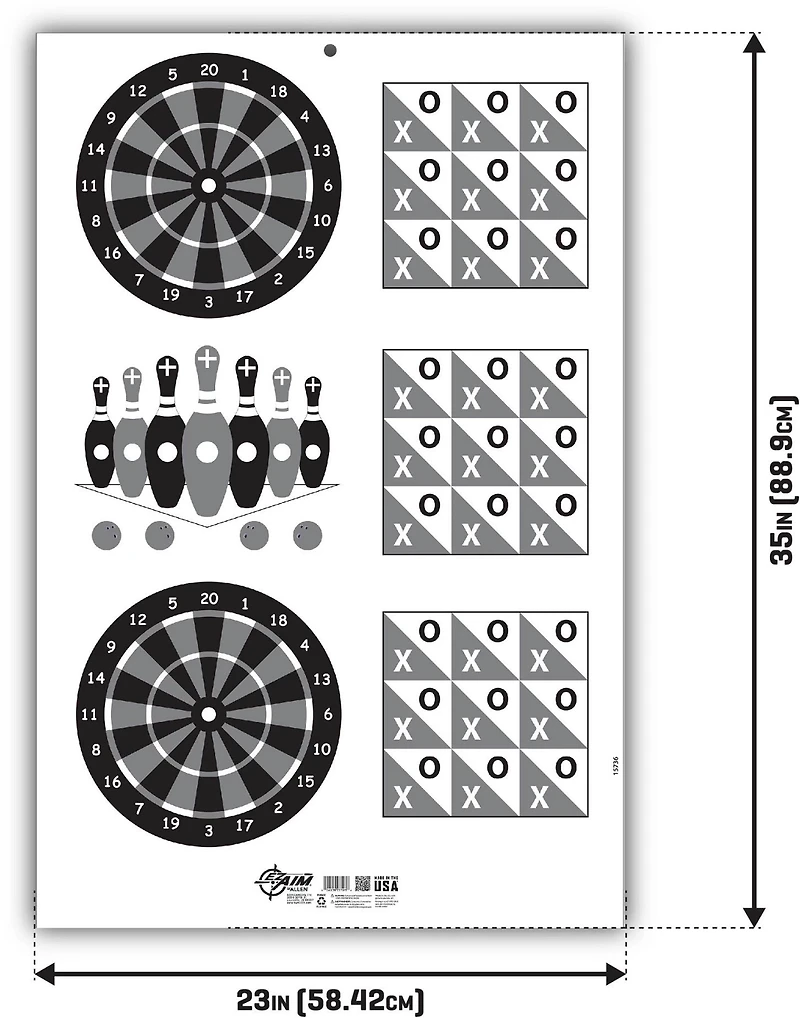 Allen Company EZ Aim Handgun Games Shooting Target and Backer