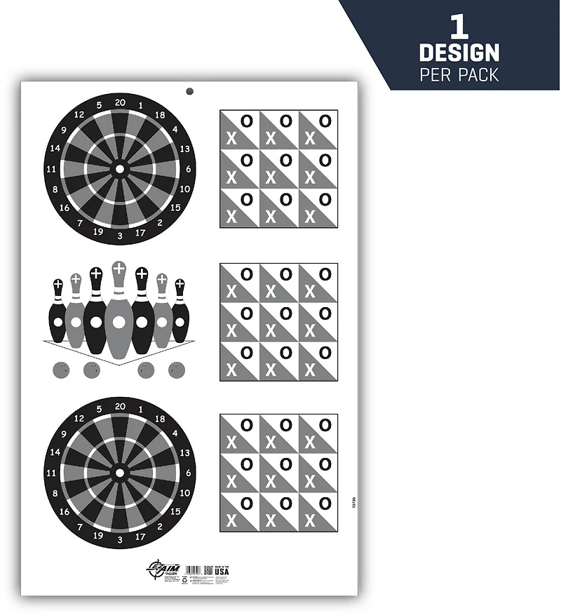 Allen Company EZ Aim Handgun Games Shooting Target and Backer