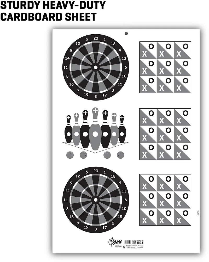 Allen Company EZ Aim Handgun Games Shooting Target and Backer